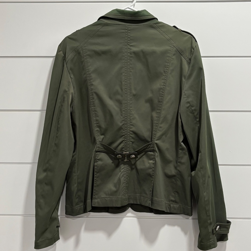 Renuar Collection ladies green jacket button closure cotton nylon blend size 12 - Picture 2 of 16